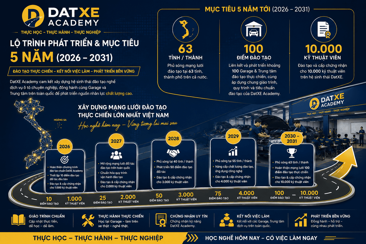 TẦM NHÌN DATXE ACADEMY TRONG 5 NĂM TỚI